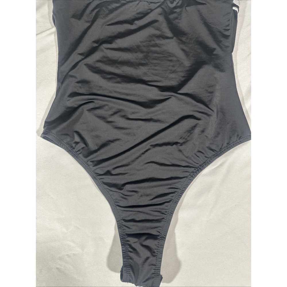 NWD $49‎ Princess Polly [ 4 US ] Square Neck Lace Keating Bodysuit Black #6996 - Picture 12 of 13
